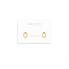 GOLDEN LUX OVAL EARRINGS - ARETES - Malandra Jewelry - VCA244 - 4016L