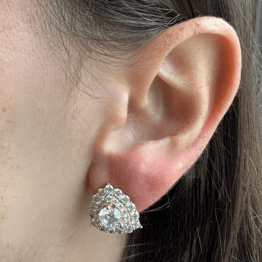 GOLDEN LUX TRIANGLE EARRINGS - ARETES - Malandra Jewelry - ZWA52 - QX01423 - 1Y