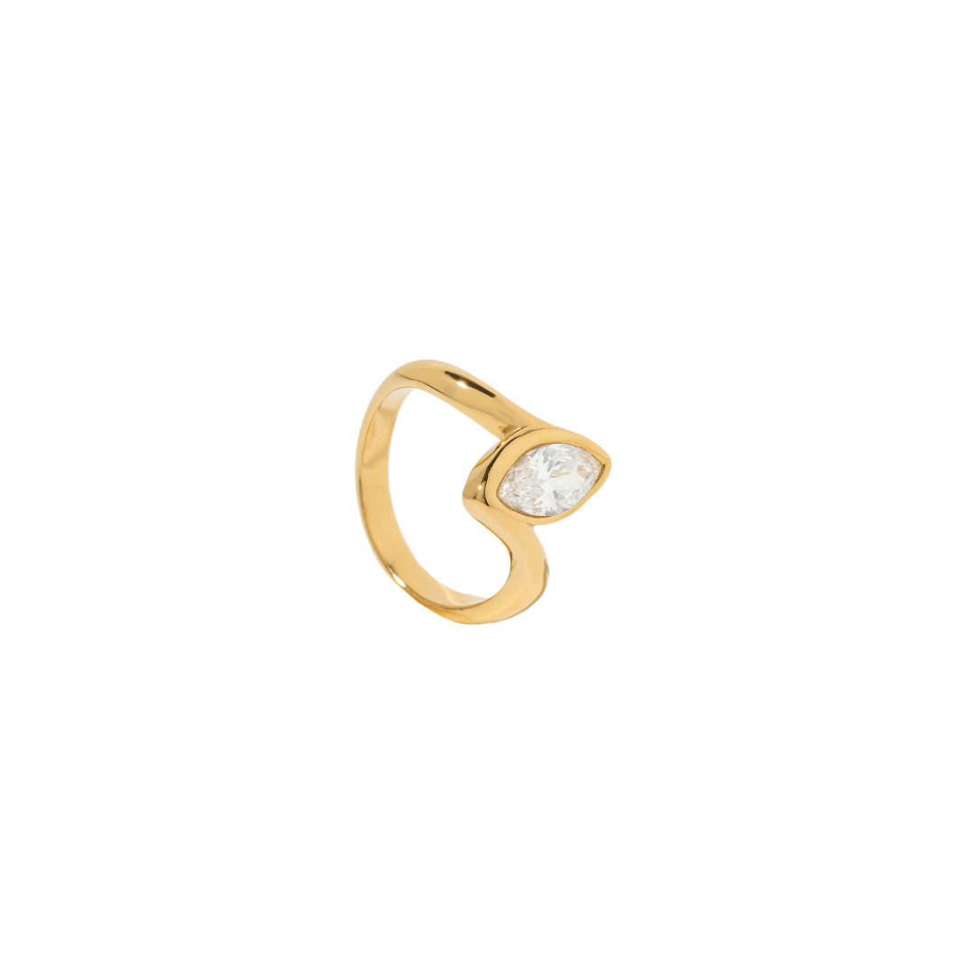 GOLDEN MARQUISE RING - ANILLOS - Malandra Jewelry - EUWR314.6-JDR0108004-6