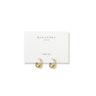 GOLDEN MILANO DRAPE HUGGIES - ARETES - Malandra Jewelry - EAWA131-AAE815-2