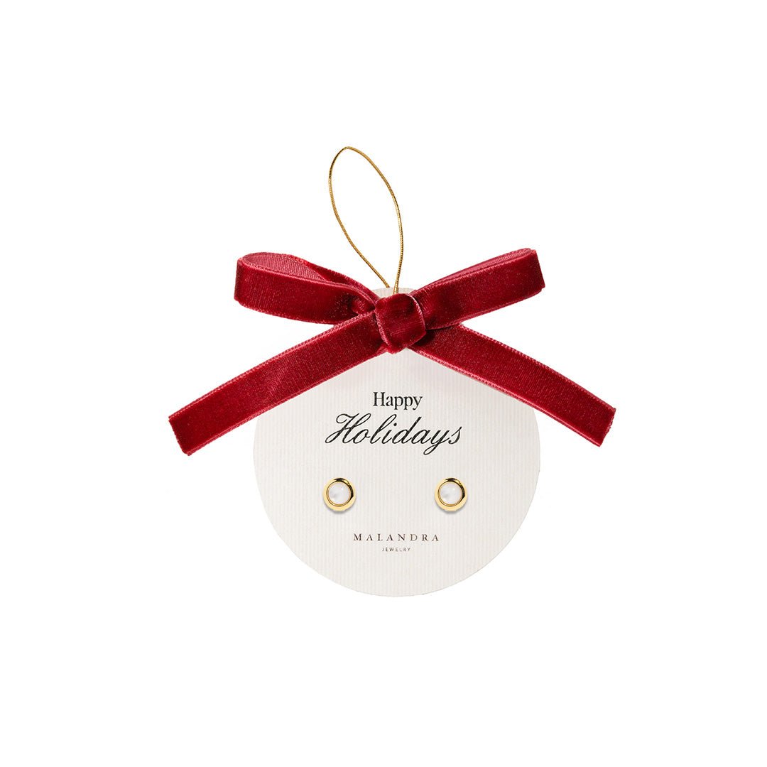 GOLDEN ORB MOON EARRINGS - ARETES - Malandra Jewelry - ZWA60-QX02966BY