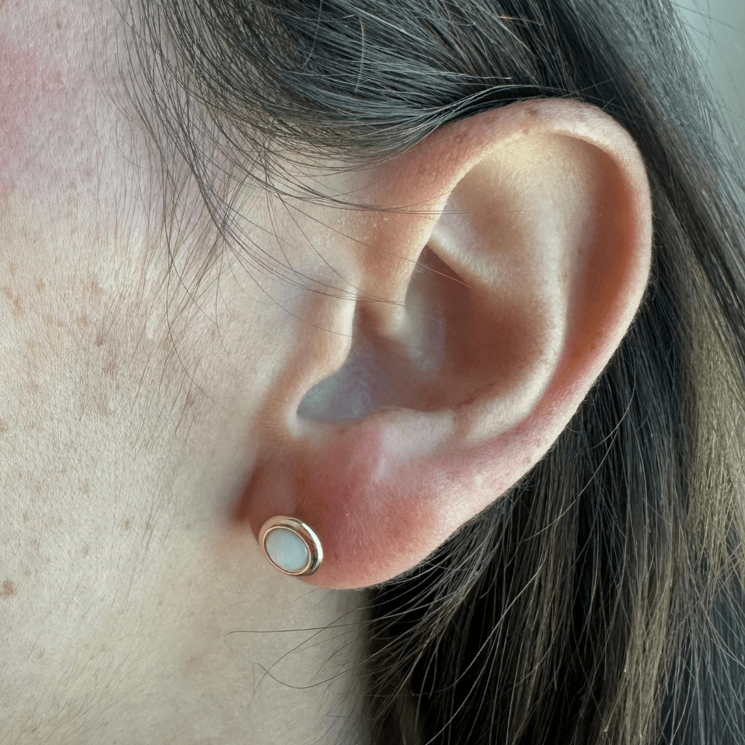 GOLDEN ORB MOON EARRINGS - ARETES - Malandra Jewelry - ZWA60 - QX02966BY