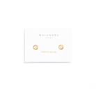 GOLDEN ORB MOON EARRINGS - ARETES - Malandra Jewelry - ZWA60 - QX02966BY