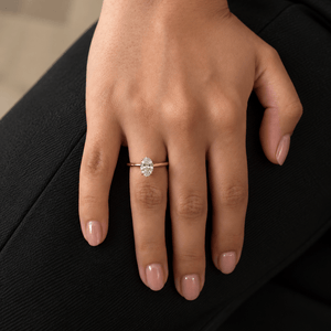 Golden Oval Solitaire Ring - ANILLOS - Malandra Jewelry - EUWR643.7-JDR0306082-7