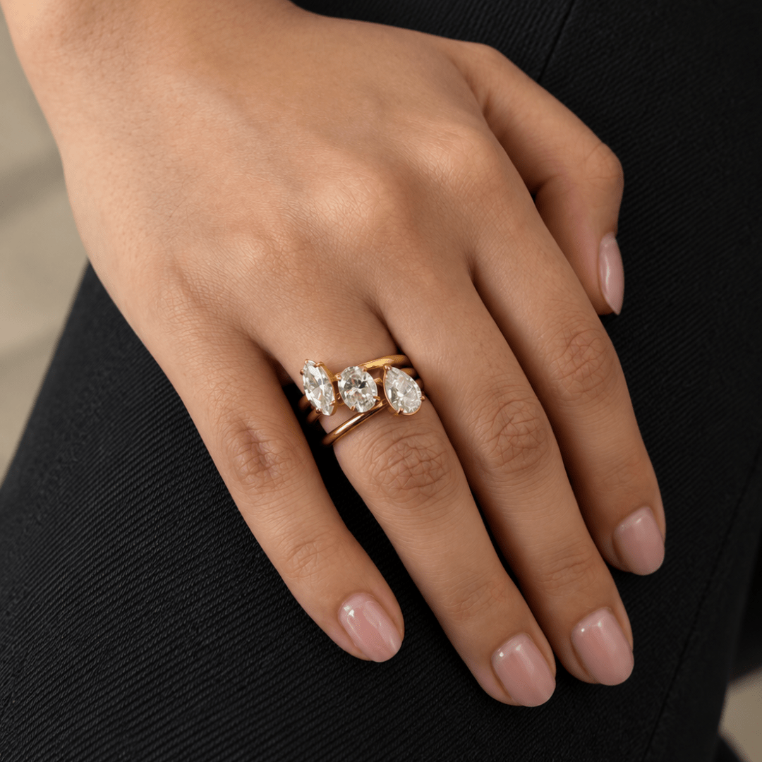 Golden Pear Solitaire Ring - ANILLOS - Malandra Jewelry - EUWR645.7-JDR0306083-7