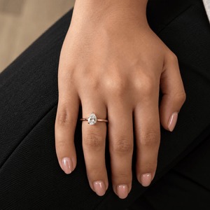 Golden Pear Solitaire Ring - ANILLOS - Malandra Jewelry - EUWR645.7-JDR0306083-7