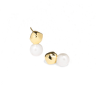 GOLDEN PEARL GLEAM EARRINGS - ARETES - Malandra Jewelry - ZOA17 - N17708IOZB