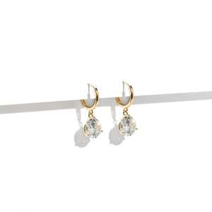 GOLDEN RADIANCE HOOPS - ARETES - Malandra Jewelry - ZWA67 - QX01325