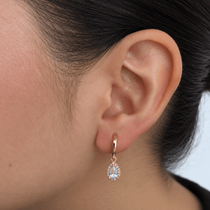 Golden Radiant Drop Earrings - ARETES - Malandra Jewelry - ZYA30
