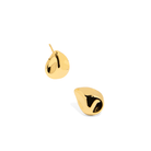 GOLDEN SCULPTED DROP EARRINGS - ARETES - Malandra Jewelry - ZWA2 - QX00913Y
