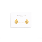 GOLDEN SCULPTED DROP EARRINGS - ARETES - Malandra Jewelry - ZWA2 - QX00913Y