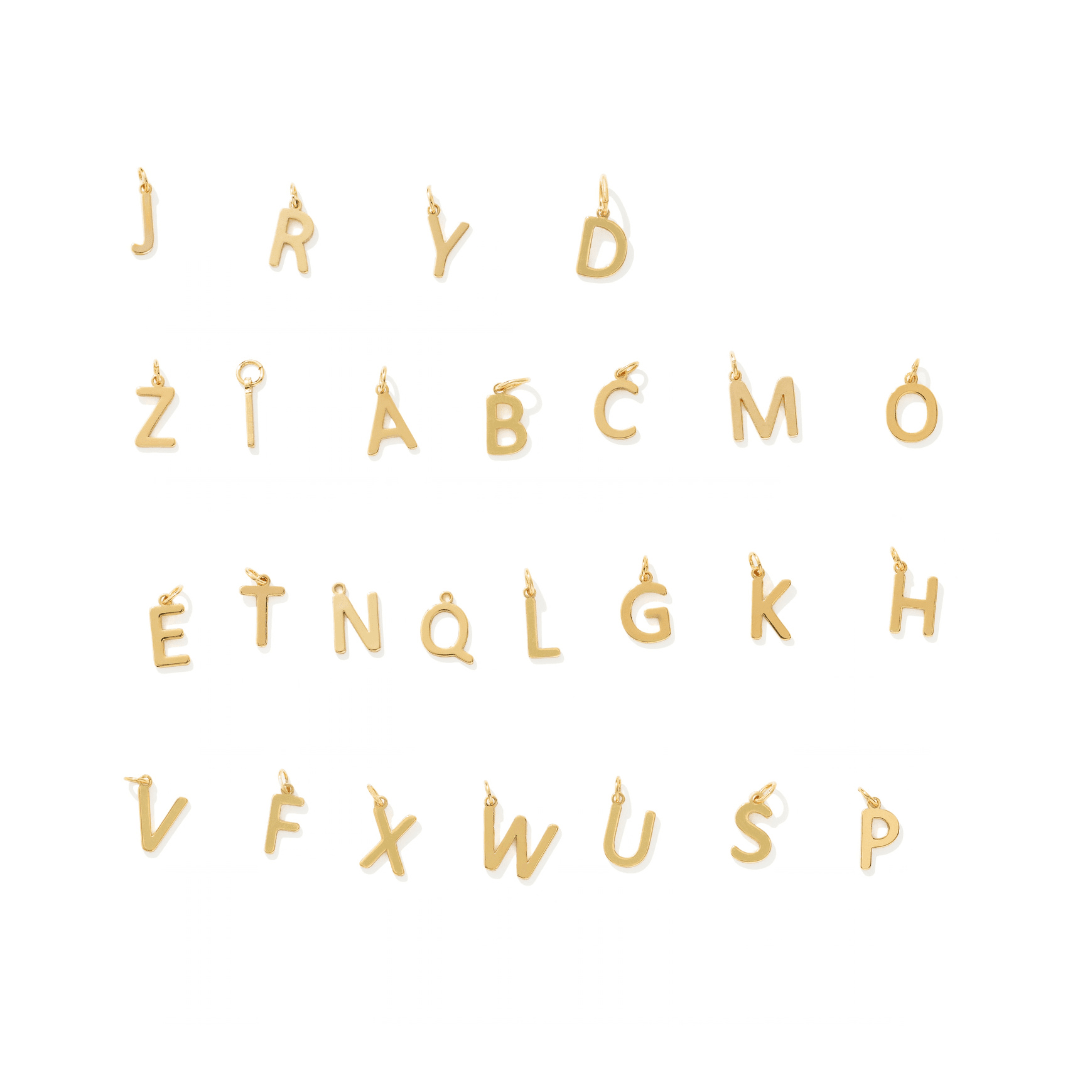 GOLDEN SPARK INITIAL CHARM - DIJES - Malandra Jewelry - TD1942.B