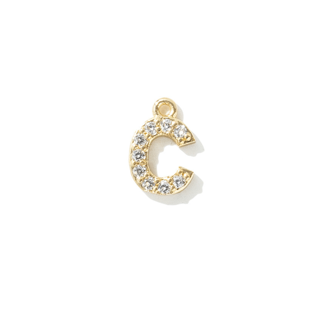 GOLDEN SPARK INITIAL CHARM - DIJES - Malandra Jewelry - TD1942.C