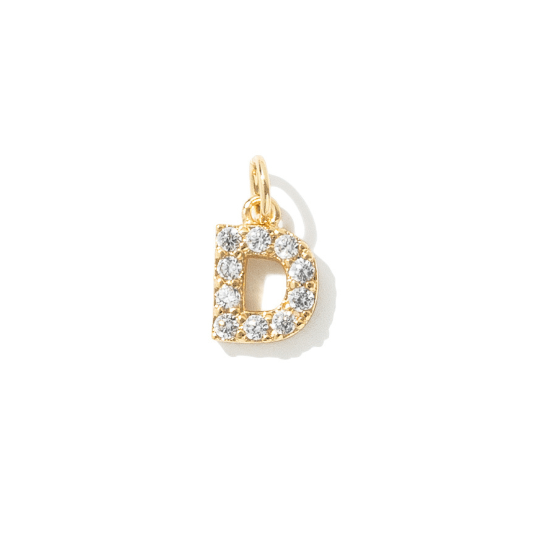 GOLDEN SPARK INITIAL CHARM - DIJES - Malandra Jewelry - TD1942.D