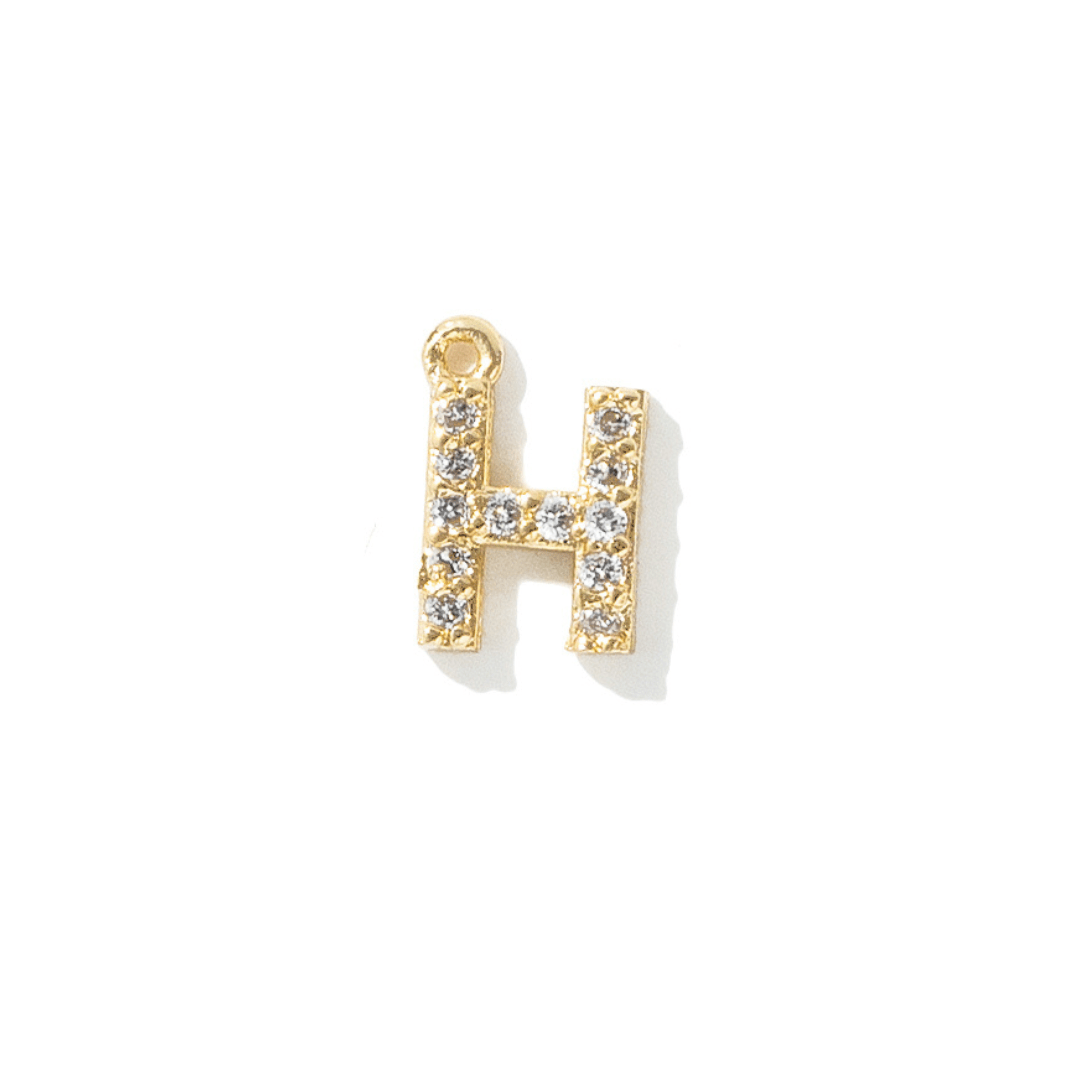 GOLDEN SPARK INITIAL CHARM - DIJES - Malandra Jewelry - TD1942.H