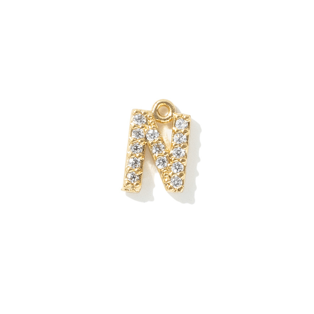 GOLDEN SPARK INITIAL CHARM - DIJES - Malandra Jewelry - TD1942.N