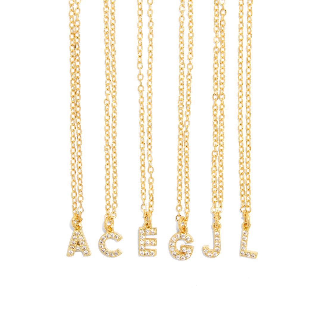 GOLDEN SPARK LETTER NECKLACE - COLLARES - Malandra Jewelry - TC1697.A