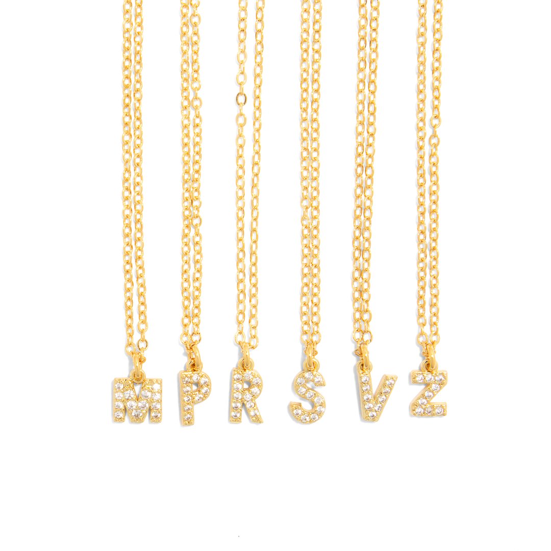 GOLDEN SPARK LETTER NECKLACE - COLLARES - Malandra Jewelry - TC1697.A