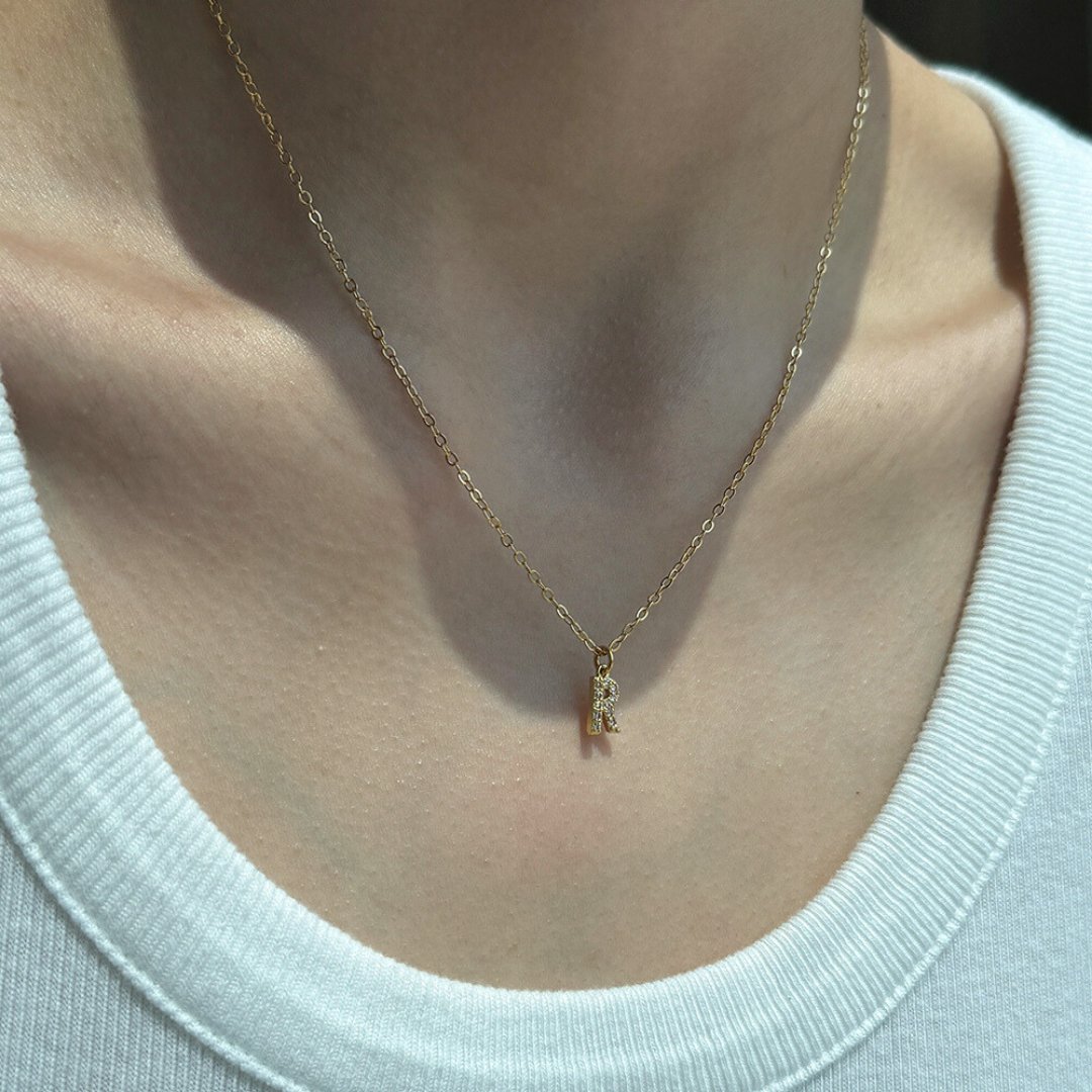 GOLDEN SPARK LETTER NECKLACE - COLLARES - Malandra Jewelry - TC1697.A