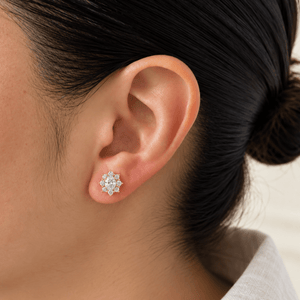 Golden Sparkle Cluster Studs - ARETES - Malandra Jewelry - ZWA162-QX02219ZYN