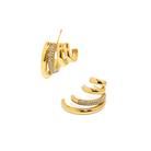 GOLDEN SPIRAL EARRINGS - ARETES - Malandra Jewelry - EUWA162 - JDE2403012 - WE