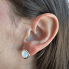 GOLDEN SQUARE MOON EARRINGS - ARETES - Malandra Jewelry - ZWA13 - QX02972BY