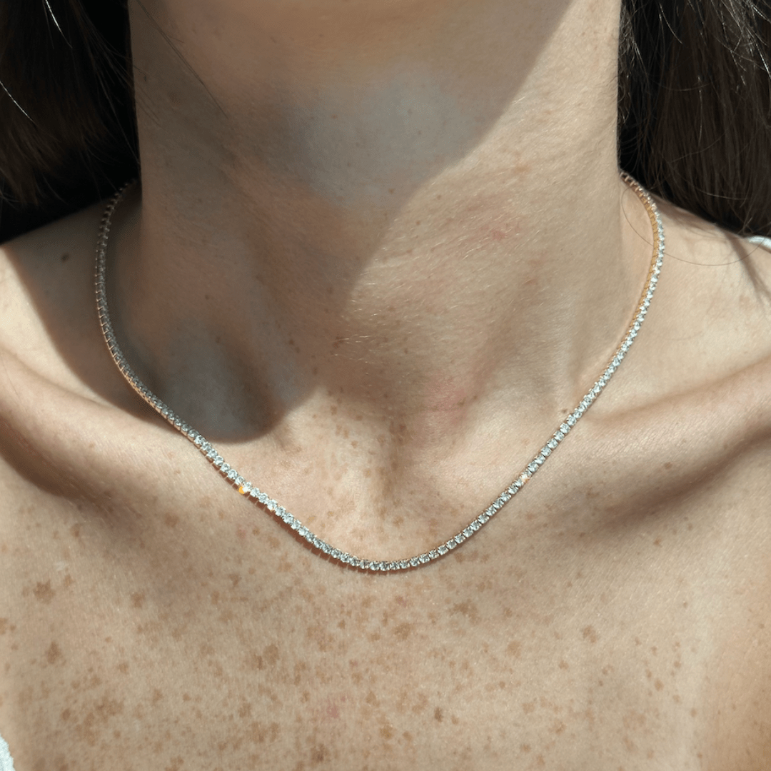 GOLDEN TENNIS SPARK NECKLACE - COLLARES - Malandra Jewelry - ZOC1 - YE05948I8Z