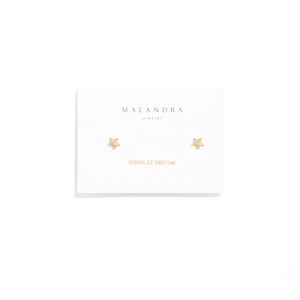 GOLDEN TWINKLE STAR EARRINGS - ARETES - Malandra Jewelry - ZWA21 - QX00885Y