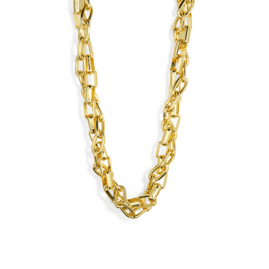 GOLDEN TWIST CHAIN NECKLACE - COLLARES - Malandra Jewelry - TC1988