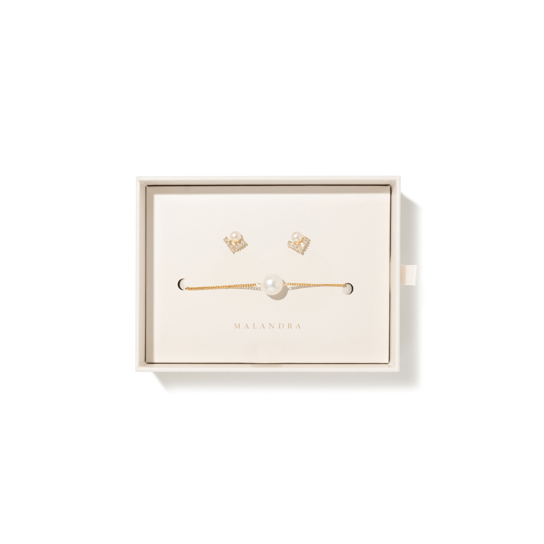 GRACEFUL PEARL GIFT SET - SETS DE REGALO - Malandra Jewelry - SET129/TP2085-ZWA89
