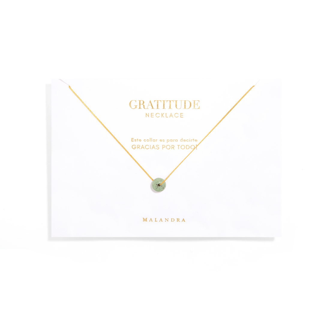 GRANATE GREEN GRATITUDE NECKLACE - COLLARES - Malandra Jewelry - TC1981