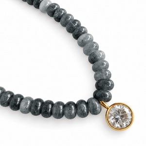 GRAPHITE JASPER GAIA NECKLACE. - COLLARES - Malandra Jewelry - TC2541