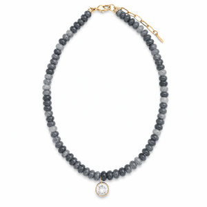 GRAPHITE JASPER GAIA NECKLACE. - COLLARES - Malandra Jewelry - TC2541