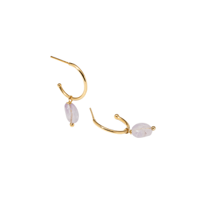 GRATITUDE AMETHYST EARRINGS - ARETES - Malandra Jewelry - TA2222