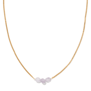 GRATITUDE AMETHYST GLOW NECKLACE - COLLARES - Malandra Jewelry - TC2271