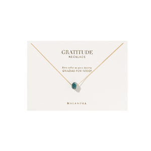 GRATITUDE APATITE NECKLACE - COLLARES - Malandra Jewelry - TC2167