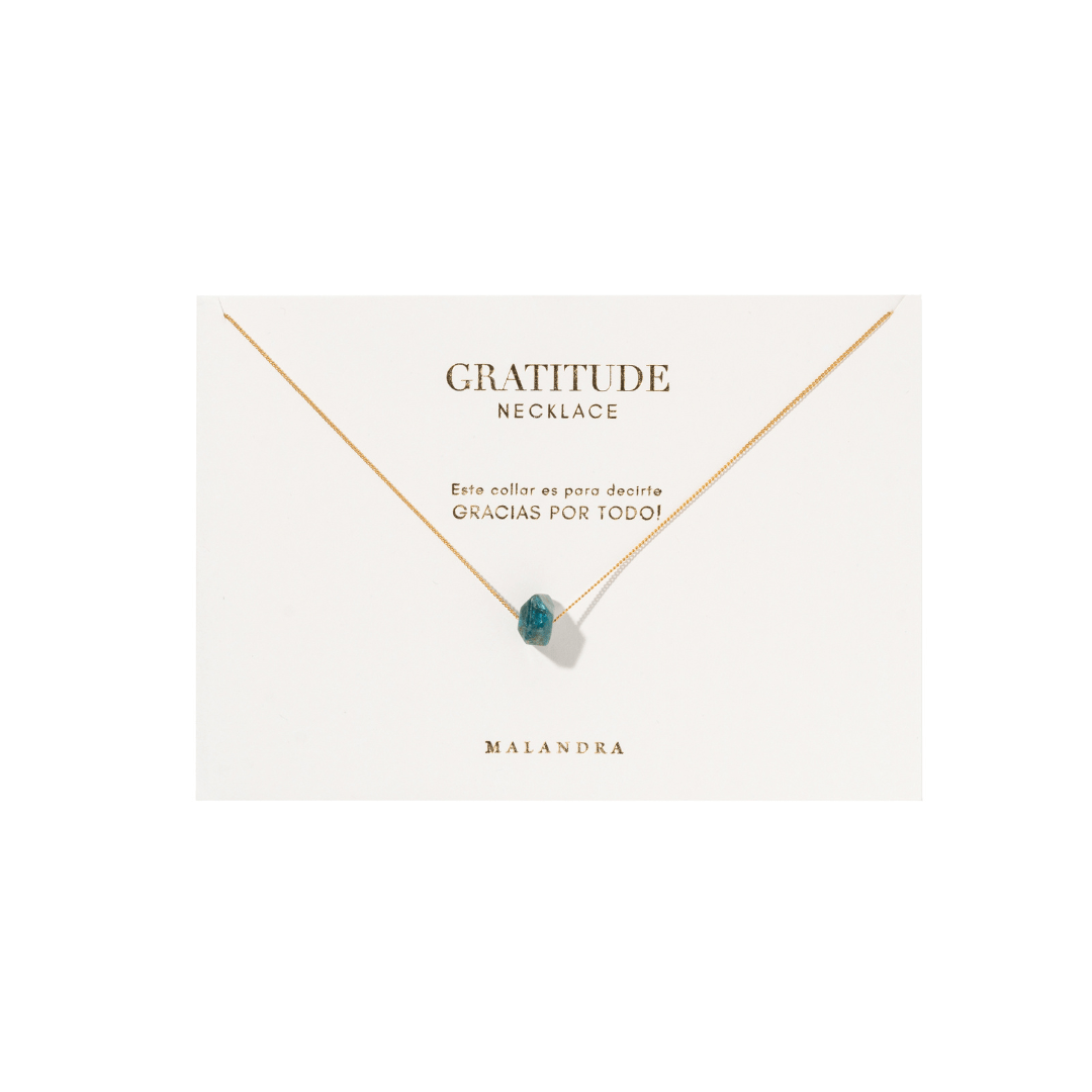 GRATITUDE APATITE NECKLACE - COLLARES - Malandra Jewelry - TC2167
