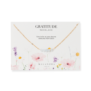 GRATITUDE AQUAMARINE NECKLACE - COLLARES - Malandra Jewelry - TC2322