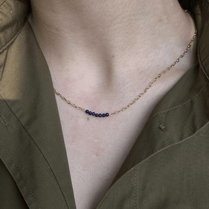 GRATITUDE BLUE JADE NECKLACE - COLLARES - Malandra Jewelry - TC2321
