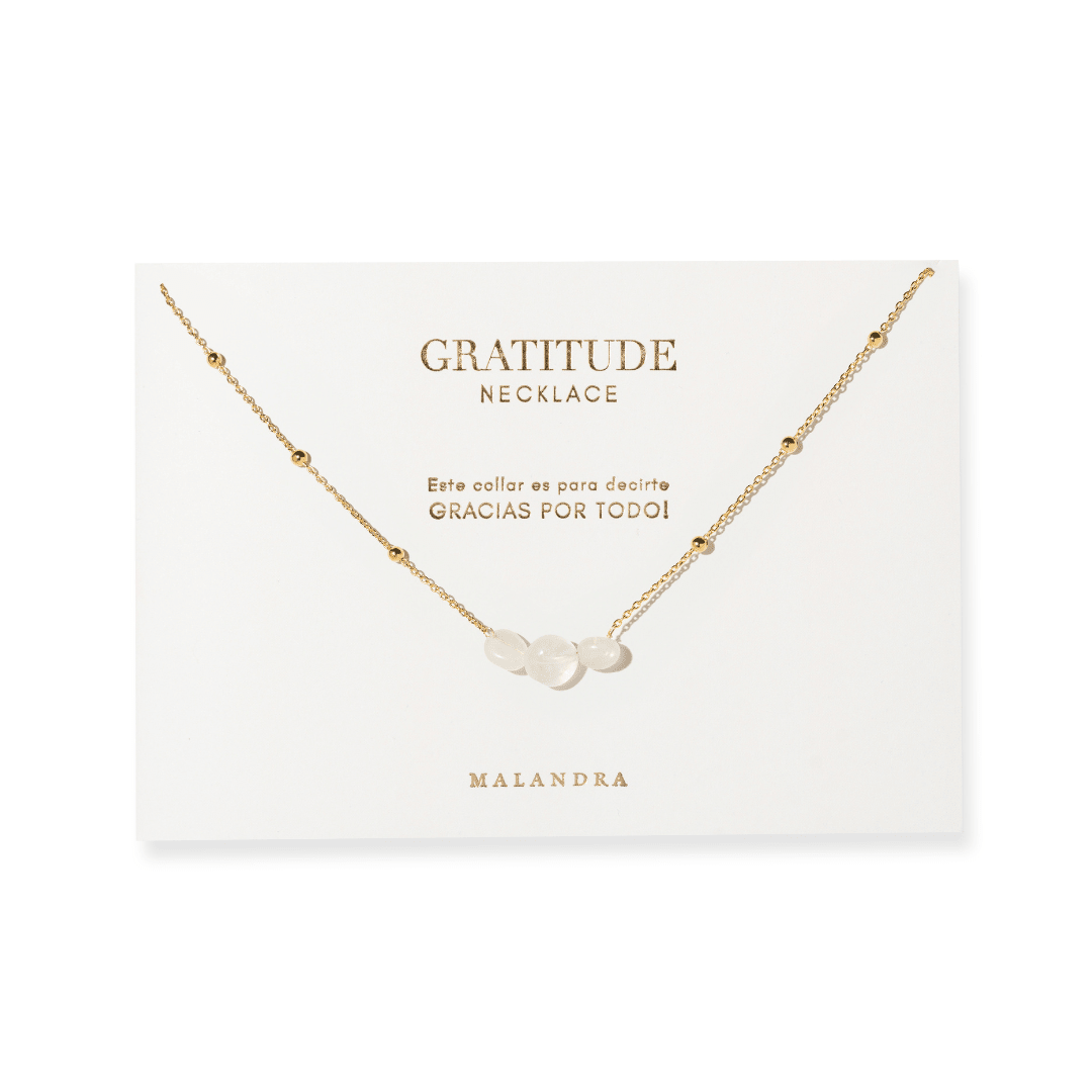 GRATITUDE LOVE QUARTZ NECKLACE - COLLARES - Malandra Jewelry - TC2270