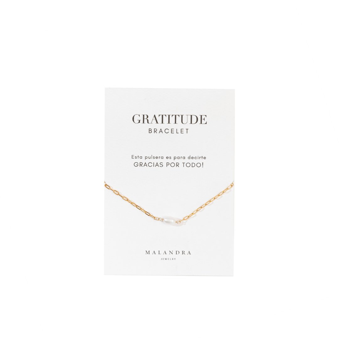 GRATITUDE PEARL BRACELET - PULSERAS - Malandra Jewelry - TP1801