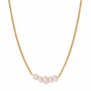 GRATITUDE PEARL LINE NECKLACE - COLLARES - Malandra Jewelry - TC2283