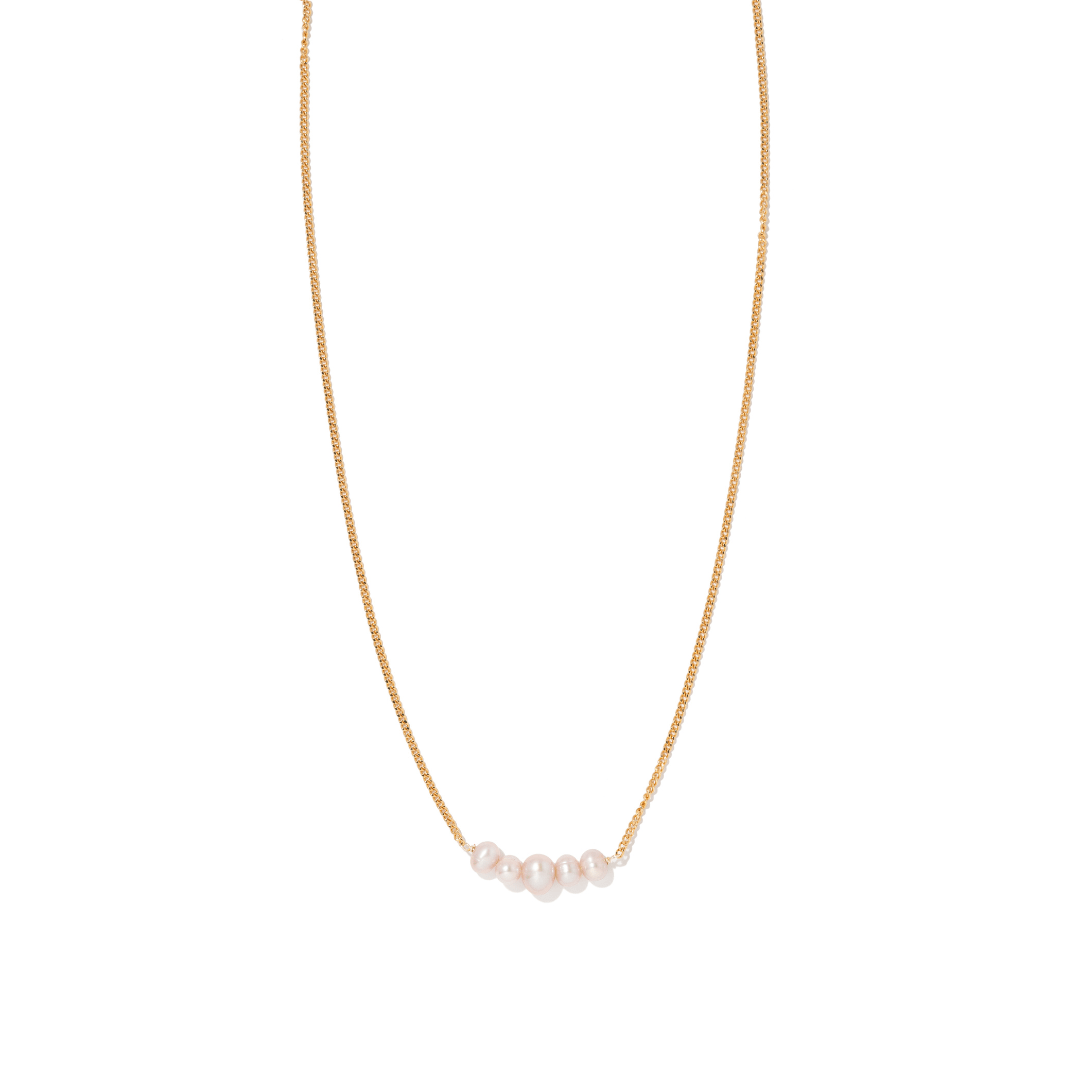 GRATITUDE PEARL LINE NECKLACE - COLLARES - Malandra Jewelry - TC2283