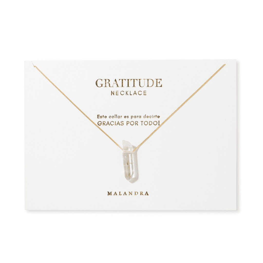 GRATITUDE QUARTZ TIP NECKLACE - COLLARES - Malandra Jewelry - TC2179