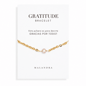 GRATITUDE ROSE PEARL BRACELET - PULSERAS - Malandra Jewelry - TP952