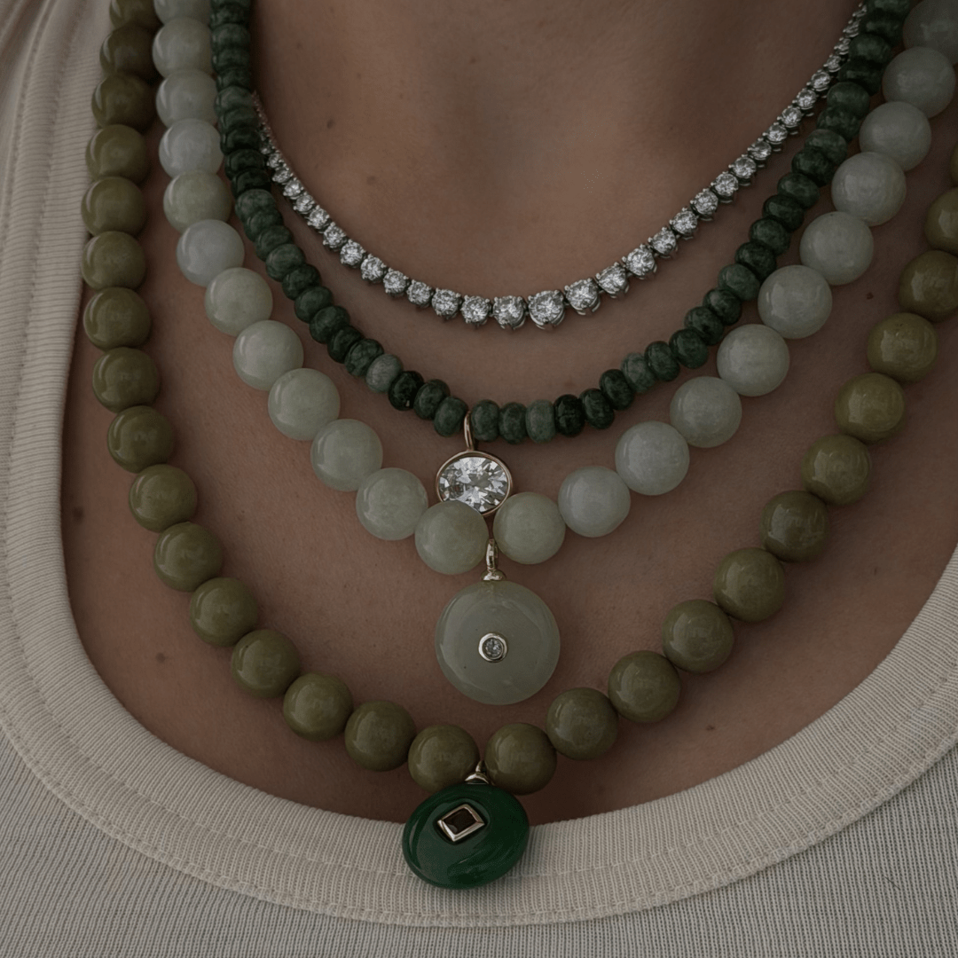 GREEN ALXA GAIA NECKLACE - COLLARES - Malandra Jewelry - TC2434