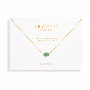 GREEN AVENTURINE GRATITUDE NECKLACE - COLLARES - Malandra Jewelry - TC885
