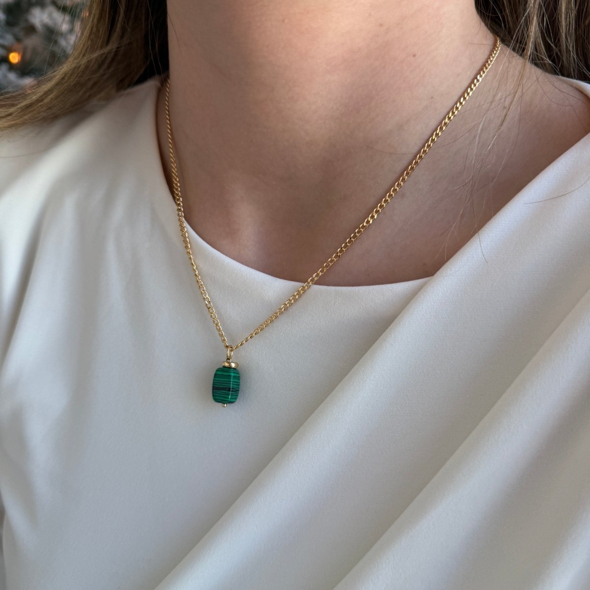 GREEN FOREST STONE NECKLACE - COLLARES - Malandra Jewelry - TC1804