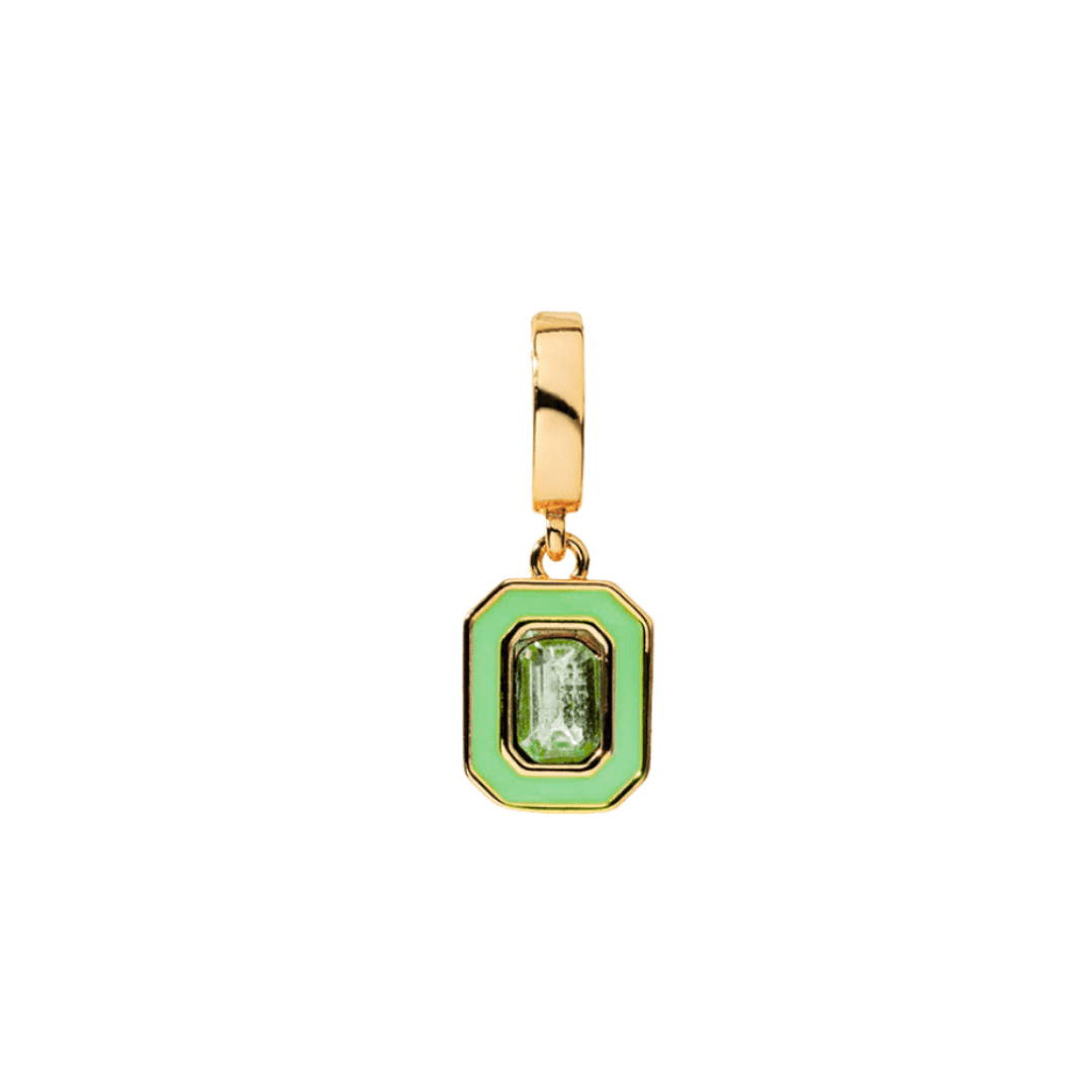 GREEN FRAME GEM CHARM - DIJES - Malandra Jewelry - EYHD51-HP10