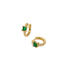 GREEN GLEAM HUGGIES - ARETES - Malandra Jewelry - AA1300-U20706